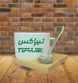 فنجان با نعلبکی و قاشق با چاپ دلخواه شما