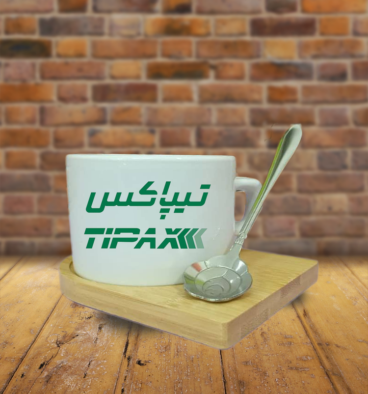 فنجان با نعلبکی و قاشق با چاپ دلخواه شما