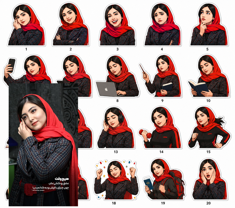 برچسب دور بری شده از عکس شما